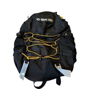 Pearl Izumi Cycling Backpack Black Yellow Rain Cover Bike Bag Hiking Travel